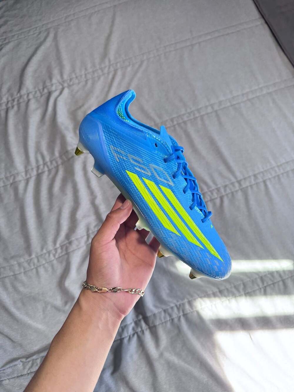 Adidas F50 Elite SG Lucid Blue Soccer Cleats Mens 9 JQ1465